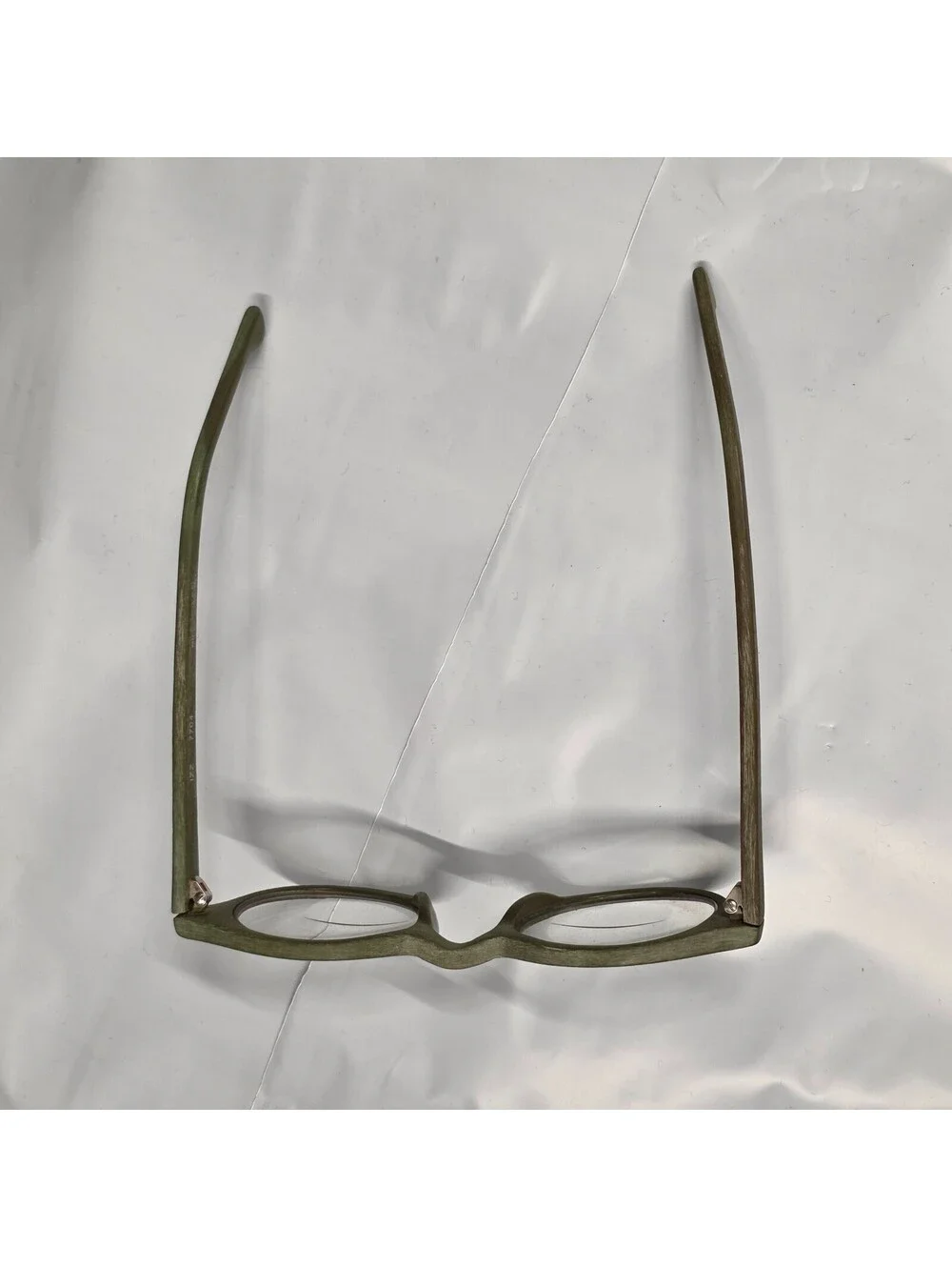 Rare Authentic LA Eyeworks fiction IZZ 39mm Gray Olive Green Glasses Frames